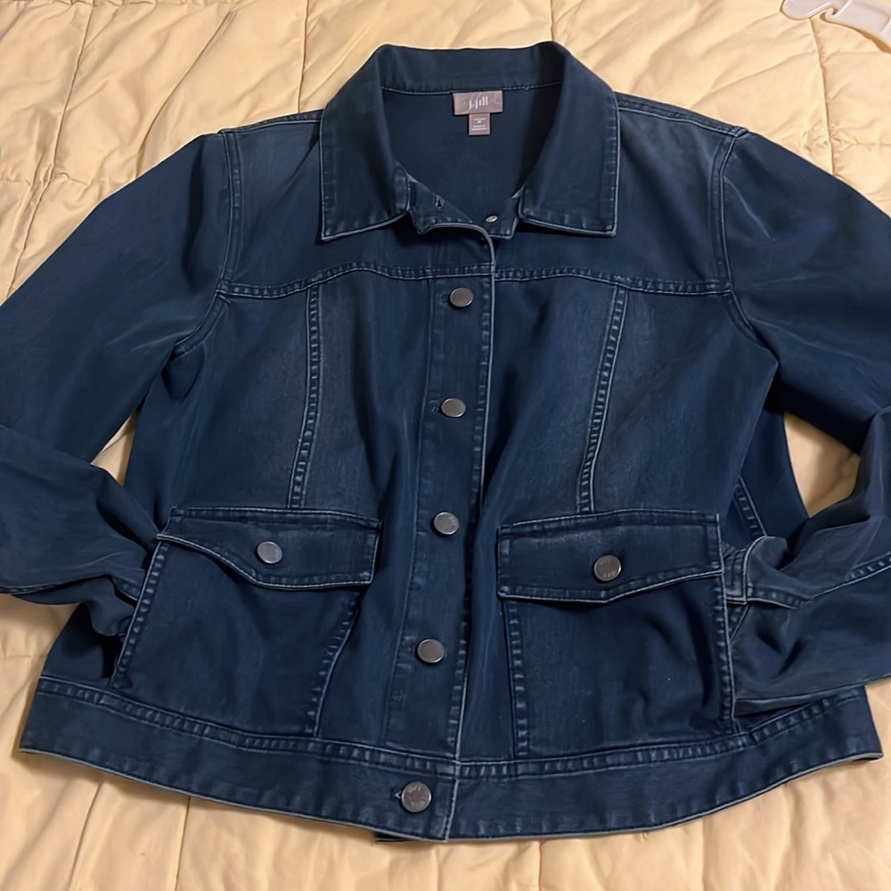 J Jill stretch denim jacket M